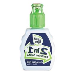 2-In-1 Correction Combo, 22 ml Bottle, White, Sold as 1 Each