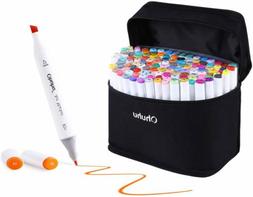 S Markers Pen Dual Tip Sketch Twin Permanent Carrying Case