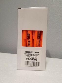 12 NEW Avery Dennison Retractable Click Hi-Liter Flourescent