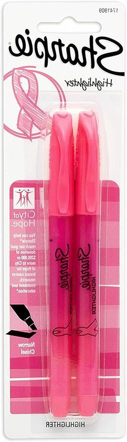 Sharpie 1741909 Accent Pink Ribbon Pocket Highlighter, 2-Pac