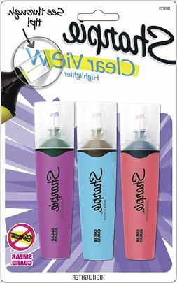 Sharpie 1976770 Clear View Highlighters, Chisel Tip, Assorte