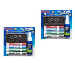 Expo 2 Low-Odor Dry Erase Set, Chisel Tip, 6-Piece, Assorted