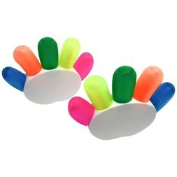 2 Pcs Cute Finger Shape Marker Multi Mini Highlighters, Fluo