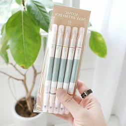 ICONIC 2 Way Retro Pen - Set of 5 Color Pens -Fine / Thick D