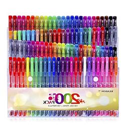 Reaeon Gel Pens for Adult Coloring Book 200 Colors Gel Pen C