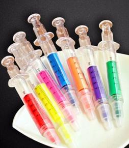 Pen Stationery Syringe Highlighter Fluore Random Color