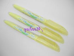 3 Pcs Pilot Frixion SFL-10SL Erasable Highlighter, SOFT YELL