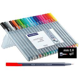 STAEDTLER triplus fineliner, 0.3mm metal-clad tip, ergonomic