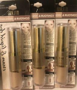 3X MILANI CONTOUR & HIGHLIGHT CREAM & LIQUID DUO - #01 FAIR/