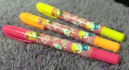 Pens Crayon Pink Orange Yellow Cute Cat Girl Gift New