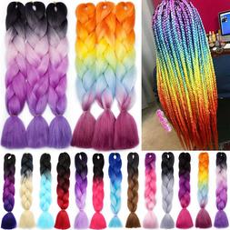 4 Tone Ombre Kanekalon Jumbo Braid False Hair Extensions Hig