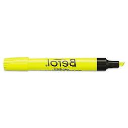 Chisel Tip Fluorescent Yellow Tuff Bulk 2pkx12=24ct Nice!