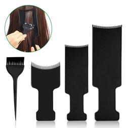 4PCS Balayage Highlighting Board Paddle Brush Kit Hair Dye B
