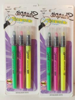 Markers Yellow Green And Pink Clear View 2 Lot