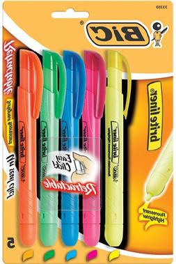 BIC : Brite Liner Retractable Highlighters, Chisel Tip, BE, 