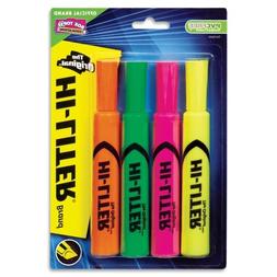 S-highlighters, Chisel Tip, Quick Drying, 4-pack,yw/pk/oe/gn
