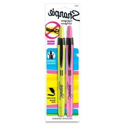 S-highlighter, Retractable, Chisel Point, 2/pk, Fl Pink/yell