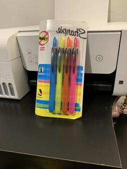 S-highlighter, Retractable, Chisel Point,5color/st,fluorstas