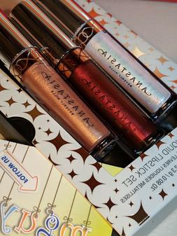ANASTASIA Beverly Hills ABH Mini Metallic LIQUID LIPSTICK 3-