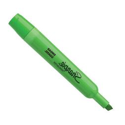 Accent Tank Style Highlighter, Chisel Tip, Fluorescent Green