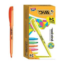 Bic Brite Liner Highlighter, Chisel Tip, Assorted Colors, 24