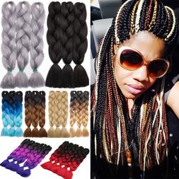 Black Brown Multicolour Jumbo Braids Box Highlight Crochet B
