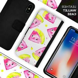 Watercolor-melins Iphone Leather Credit Card Wallet Case