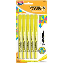 BIC Brite Liner Highlighters, Chisel Point, Yellow, 5-Pack