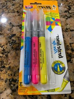 BIC Brite Liner Flex Tip Highlighter, Assorted, 3-Pack