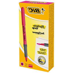 Bic Brite Liner Grip Fluorescent Highlighter, Chisel Tip, Pi