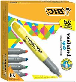 BIC Brite Liner Grip Tank Highlighter, Chisel Tip, Assorted 