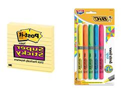BIC Brite Liner Grip Pocket Highlighter, Chisel Tip, Assorte