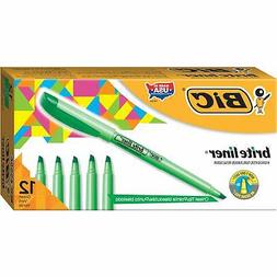 Brite Liner Highlighter, Chisel Tip, Fluorescent Green Ink, 
