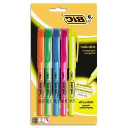 Brite Liner Highlighter, Chisel Tip, Fluorescent, 5 per Set