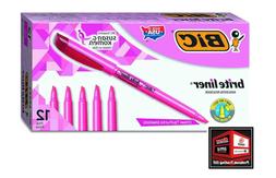Bic Brite Liner Highlighter, Chisel Tip, Color-Pink, 48-Coun