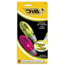 Brite Liner Highlighter Tape, Yellow/Pink, 2/Pk