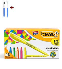 Brite Liner Highlighter, Chisel Tip, Assorted Colors, 24 Cou