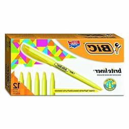BIC&reg; Brite Liner&reg; Highlighters, Yellow, Box Of 12 - BNIB, 