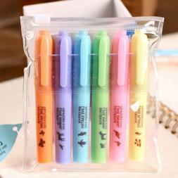 Notebook Maker Pens Fluorescent Line Marker Pen 6pcs/set