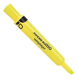 Office Depot Brand Chisel-Tip Highlighters, Fluorescent Yell