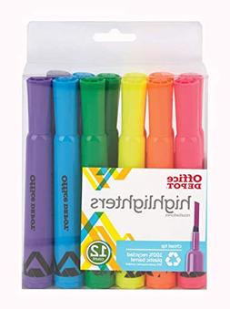 Office Depot Brand Chisel-Tip Highlighter, Assorted Fluoresc