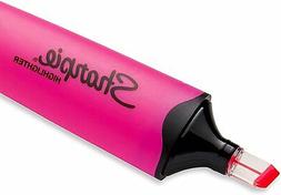 Sharpie Clear View Highlighter, Chisel Tip, 12-Pack, Pink 