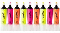 Sharpie Clear View Highlighters, Chisel Tip Smear Guard, Ass