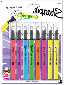 Sharpie Clear View Stick Highlighters, Chisel Tip, Assorted 