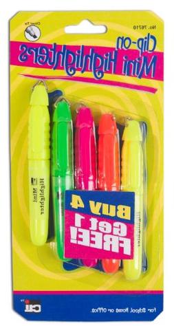 S: Pink, Orange, Yellow And Green, 5-pack