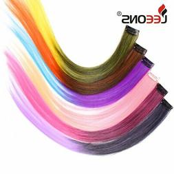Leeons Colored Highlight Synthetic Hair Extensions Clip In O