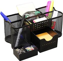 DecoBros Desk Supplies Organizer Caddy, Black