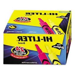 HI-LITER Desk Style Highlighter, Assorted Ink, Chisel, 24 Pe