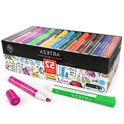 ARTEZA Dry Erase Markers, Bulk Pack of 52 , 12 Assorted Colo