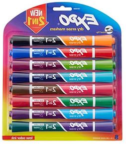 Dual Ended Dry Erase Markers, 16 Assorted Colors, Medium, 8/